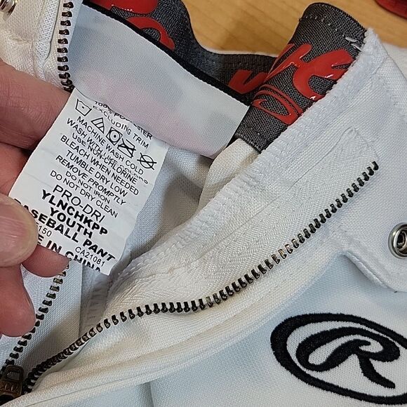 Rawlings Pro-dri Knickers Baseball Knickers Youth Med with Red Stripe (3) - Picture 4 of 8